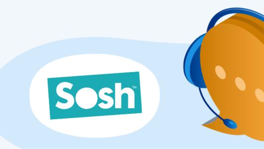 logo sosh bulle de conversation avec casque et micro